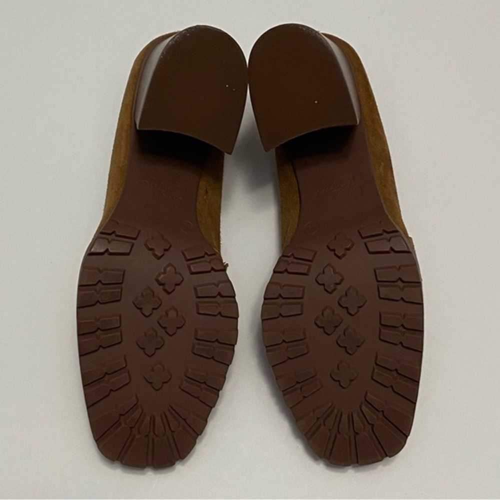 Crown Vintage Brown Suede Block Heel Loafers - Picture 5 of 7